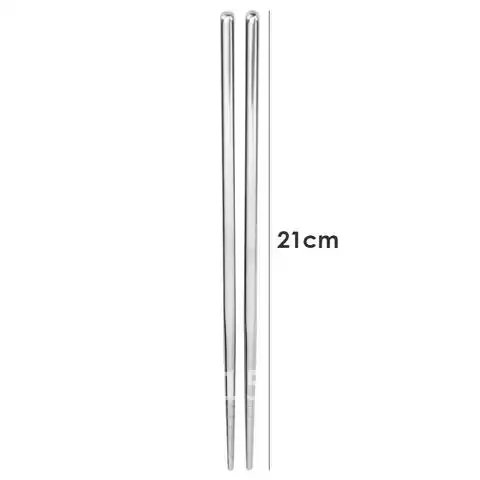 Stainless Steel Portable Non-Slip Chinese Reusable Metal Chopstick Tableware Kitchen Tools Sterilizable 1 Pair Chopsticks