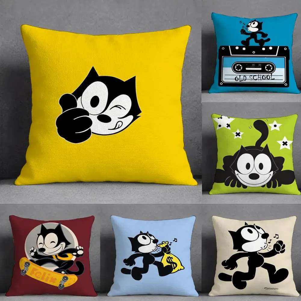 F-felix The Cat Pillow Case Pillowcase, Double-sided Printed, Sofa Cushion, Bedroom Headboard Pillow