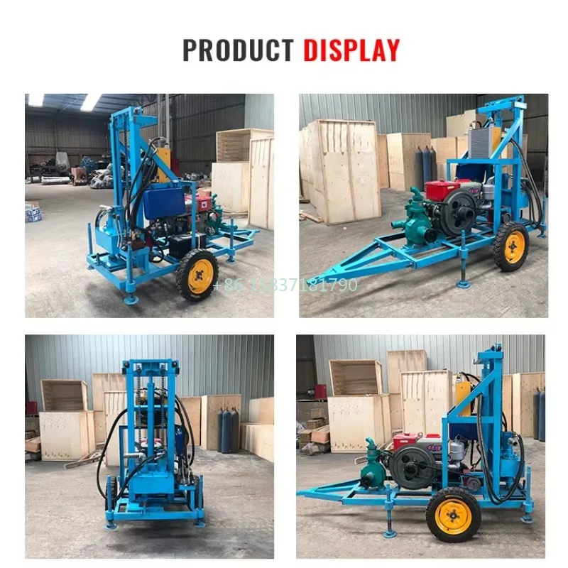 Hot Selling Drilling Rig Machine 100m 150m Diesel Hydraulic Portable Water Well Drill Rig Machine Poratble Mine Drilling Rigs