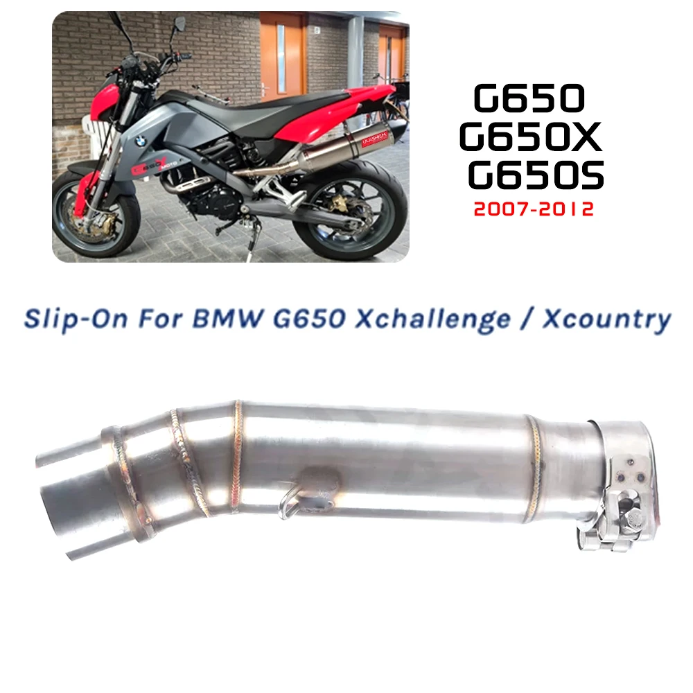 Exhaust Pipe Slip On For G650S G650X G650 GS Xchallenge 2007 to 2012 Motorcycle Exhaust Muffler Escape Pipe Middle DB-Killer