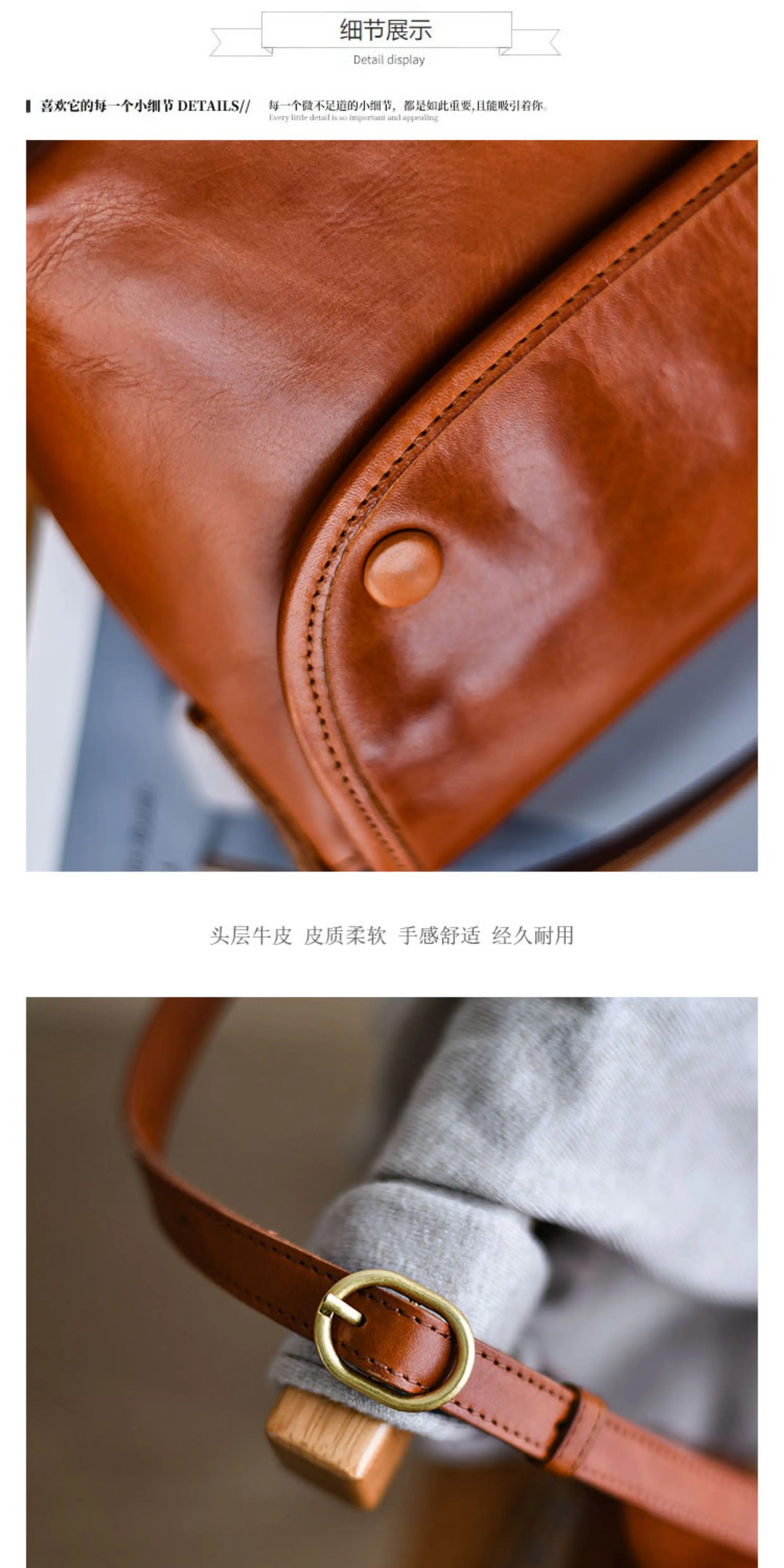 PNDME lässige Vintage-Umhängetasche aus pflanzlich gegerbtem Rindsleder für Damen, Outdoor, Alltag, Reisen, handgefertigte Umhängetasche aus echtem Leder – Detail 19