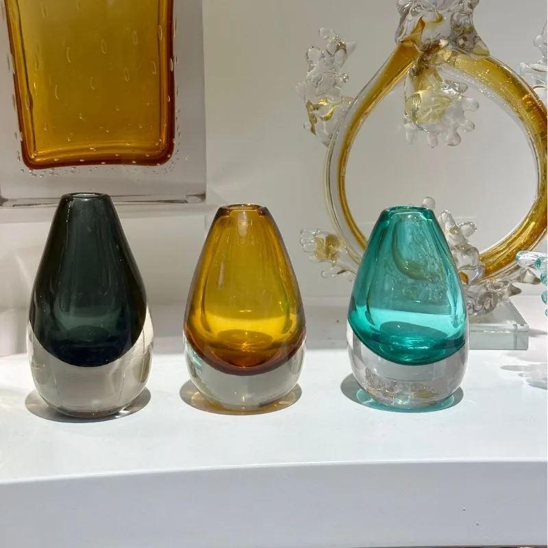 

Modern light luxury small vase ins flower ware, flower arrangement high-end glass ornament