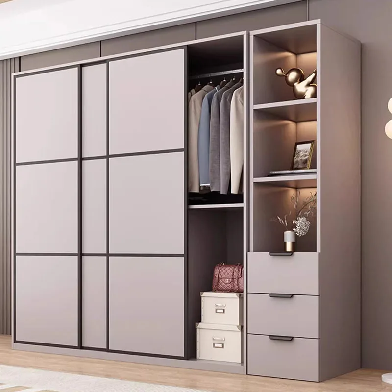 

Luxury Nordic Wardrobe Drawers Wooden Large Home Organization Wardrobe Portable Storage Kleiderschrank Bedroom Furniture