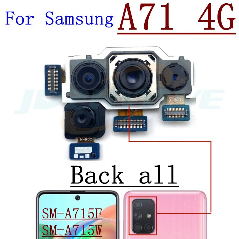 Rear Front Camera For Samsung Galaxy A71 4G 5G UW Back Facing Frontal Backside Selfie Camera Module Flex Spare Parts