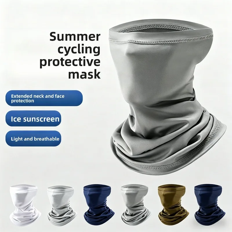Outdoor Summer Ice Silk Sunscreen Scarf UV Protection Breathable Quick Dry Sweat Wicking Multi Functional Magic Headwear