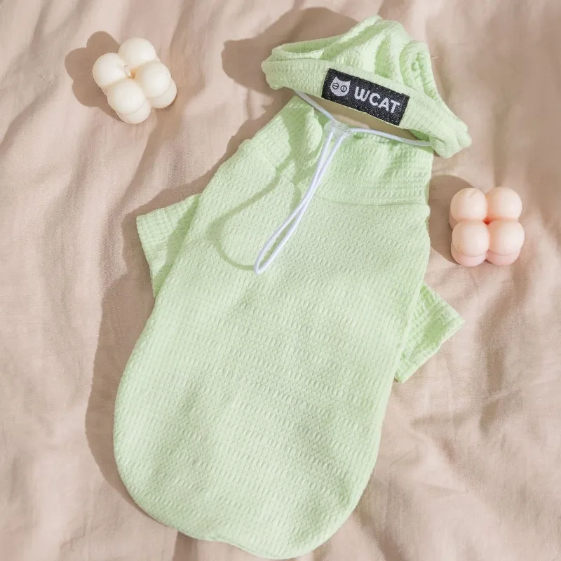 

Cat Clothes Two Leg Tops Autumn Winter Homewear Thermal Warm Breathable Washable Hairless Sphynx Devon Rex Sleepwear Hooded Cozy