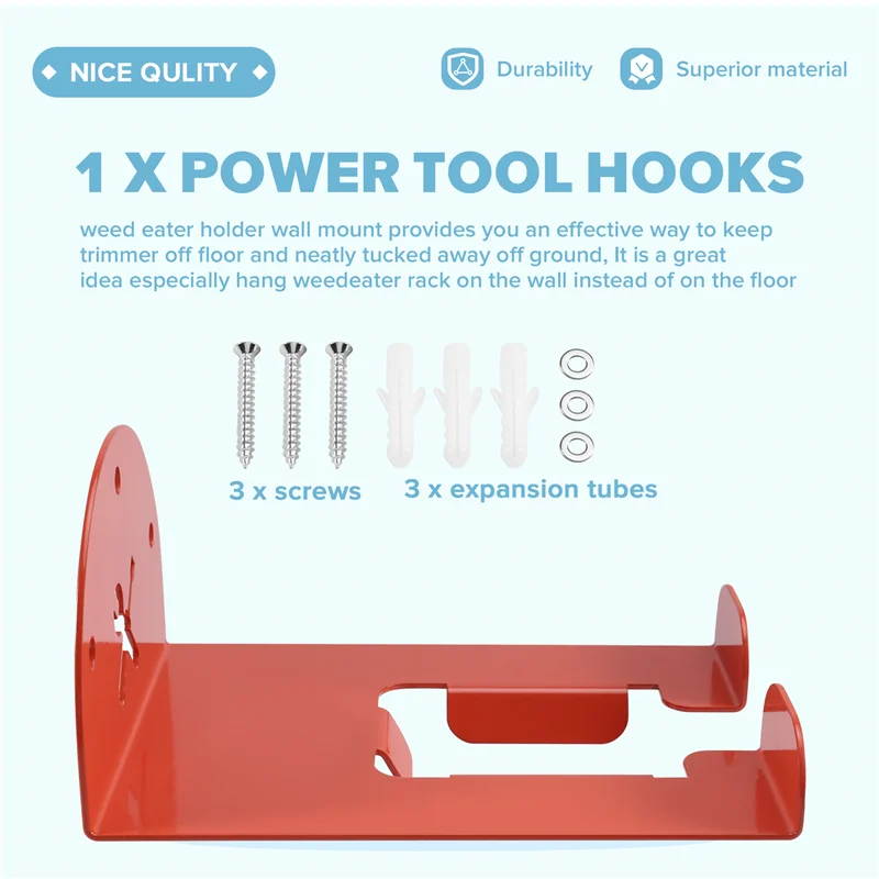 

ABCA-настенное крепление, сверхмощная стойка для триммера, обновленная вешалка для пожирания сорняков для гаража, садовые инструменты, кронштейн