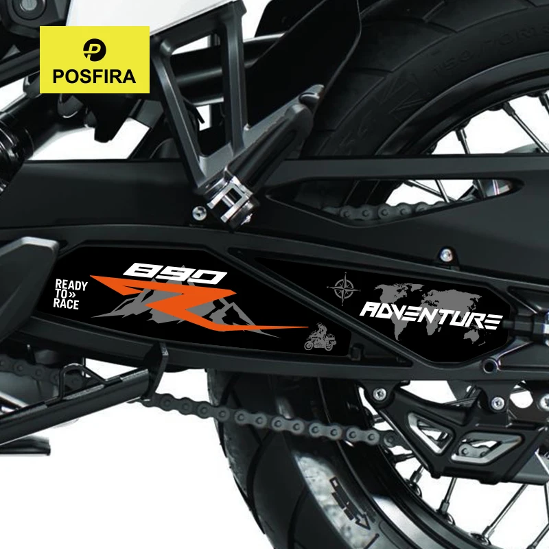

POSFIRA наклейки на маятник мотоцикла, виниловые наклейки для KTM 890 Adventure R 2025 2024 2023 2022 2021, аксессуары для поворотных рычагов