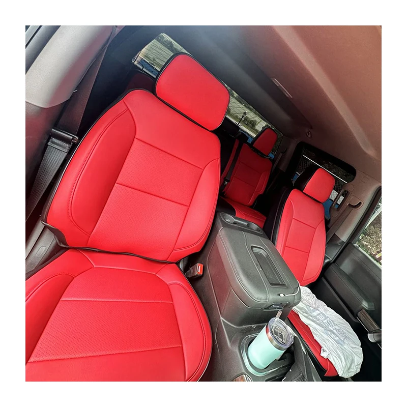 

Custom Fit Car Accessories Seat Covers 5 Seats 3 Seats Leather Full Set For 2007-2025 Chevrolet SlLVERADO Chevy Silverado1500 HD