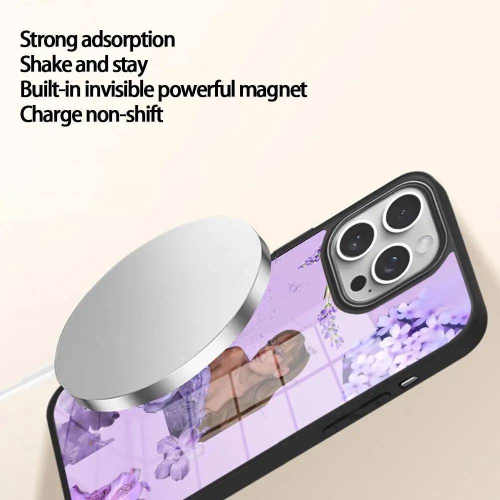 

Phone Case For IPhone 16 15 14 13 12 11 Pro Max Plus Mini Magsafe Mirror Wireless Magnetic Ayliva German Singer Cover