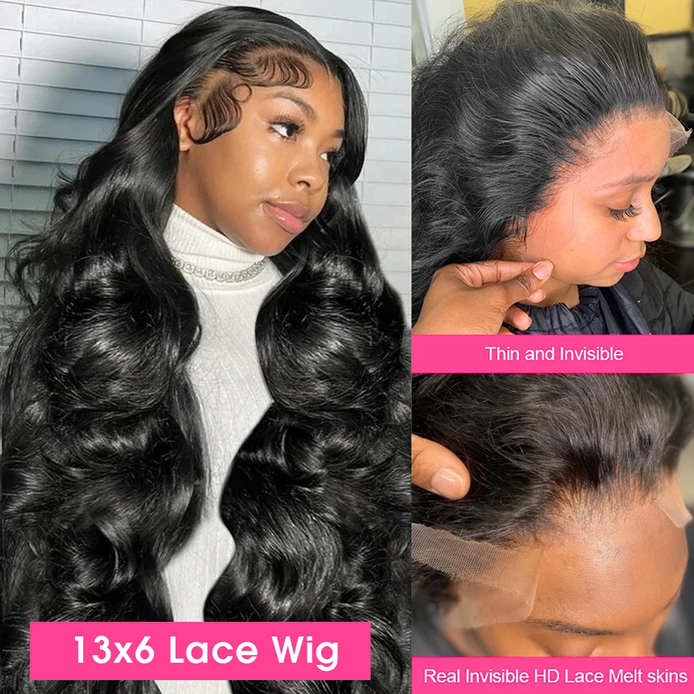 Body Wave Wear dan Go 100% Wig rambut manusia pra-pencabutan siap pakai untuk wanita pre-cut 13x6 Hd renda depan Wig obral