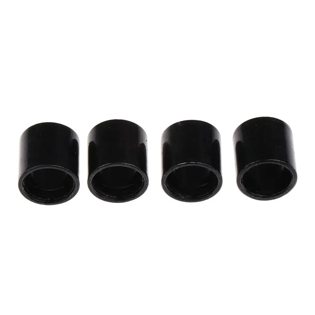 Espaçadores do rolamento do skate, resistência à abrasão, Longboard, preto, 2x4Pcs