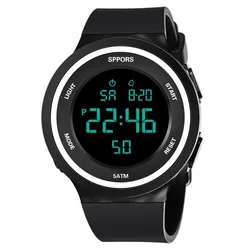 Montres Shoous pour hommes, montre-bracelet électronique, étanche, natation, sport de plein air, silicone, mode, heures Relojes Reloj