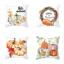 Autumn Pumpkin Pattern Pillowcase Office Living Room Home Pillowcase Car Ornaments