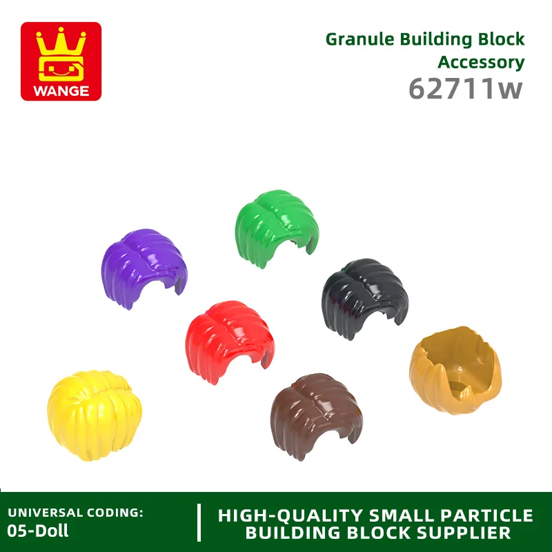 

Wange 65Pcs/lot 62711W Girls Hair Building Blocks Moc Color Accessories Compatible with Brick DIY Children's Toy Assembly Parts