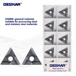 DESKAR 100% Original Cutting Tool TNMG160404 TNMG160408 R-VF L-VF MA LF6008 Numerical Control Lathe Inserts Turning Blade Tools