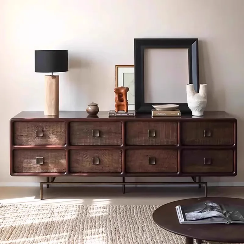 أدراج غرفة النوم خزائن غرفة المعيشة القهوة الرجعية المطبخ فندق خزائن غرفة المعيشة تخزين خزانة جانبية أثاث Vitrina المنزل