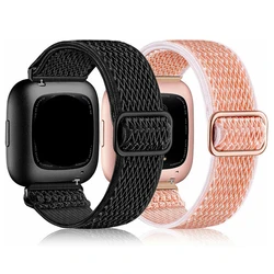 Elastic Loop for Fitbit Versa 2 Band Wave Nylon Stretchy Replacement Bracelets for Fitbit Versa3/versa4/Versa Sense Watch