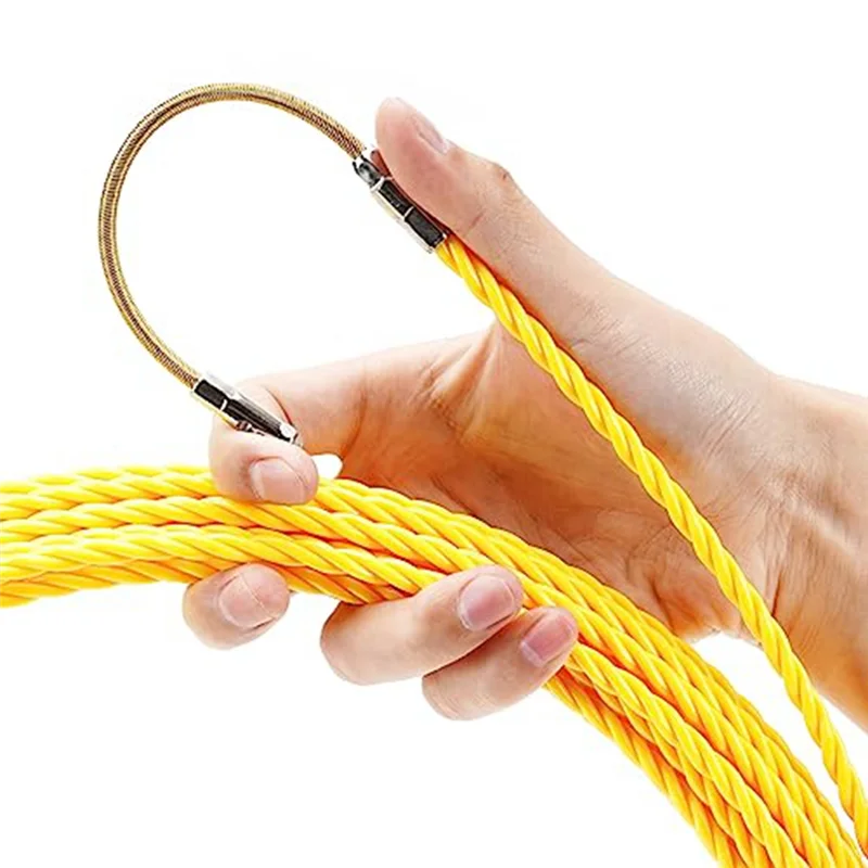 AA84 벽 라인 스레더를 통한 피쉬 테이프 풀러 OD 6mm 플러스 낚시 라인 패스너(스틸 로프 포함) 50Ft(15M)