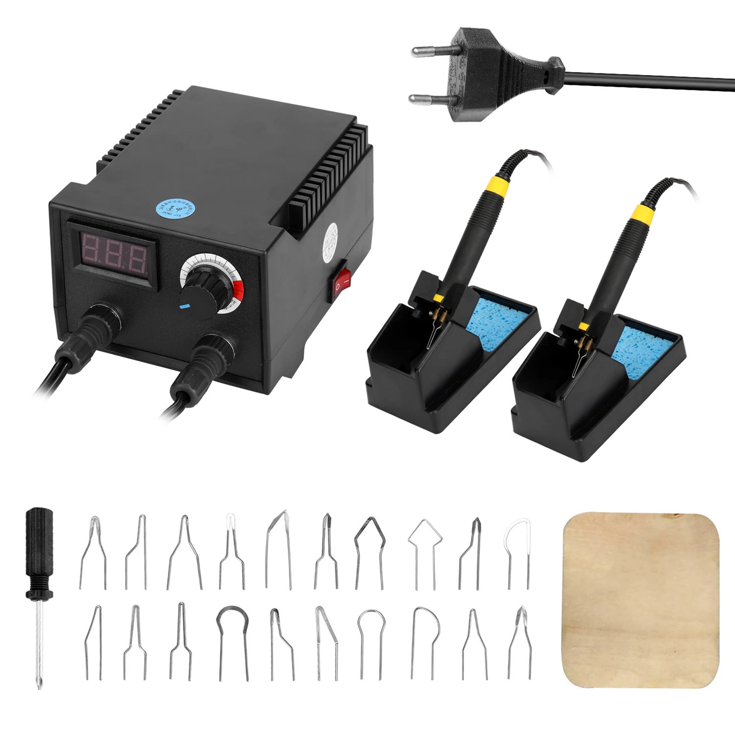 100W Woodburner Wood Burning Tool Kit Adjustable 0-650℃ Woodburning Pyrography Pen Machine Set Electric Soldering Iron