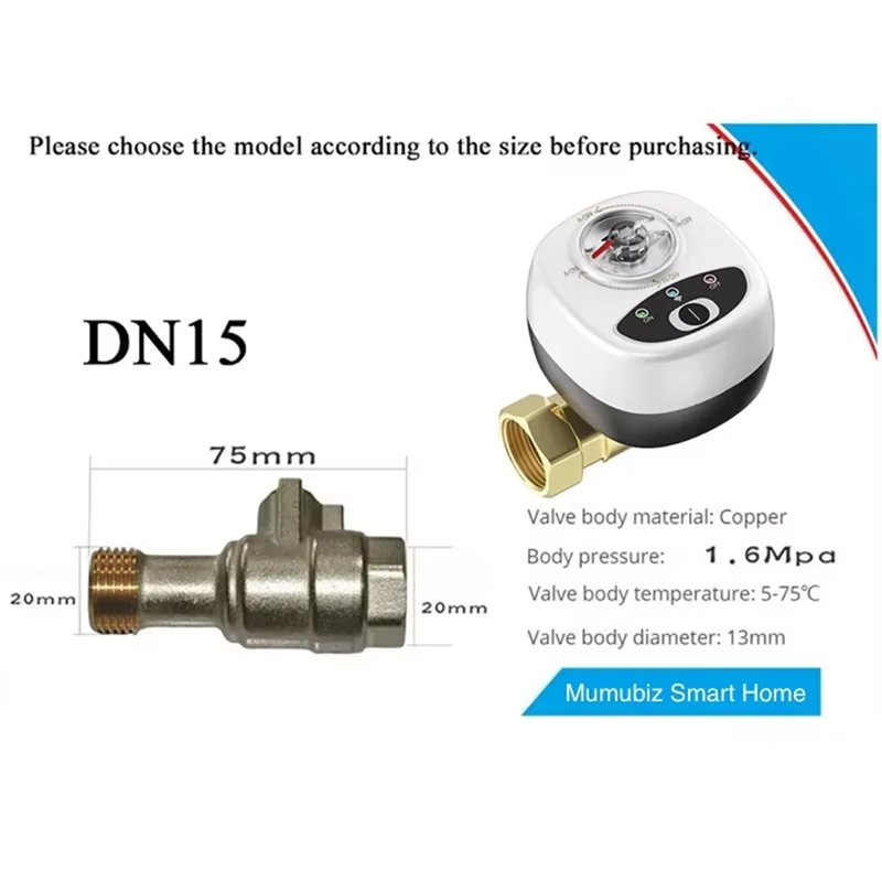 AED5-Zigbee Smart Valve Controller Ewelink Ball Valve APP Remote Control IP65 Waterproof Water Valve Works For Alexa