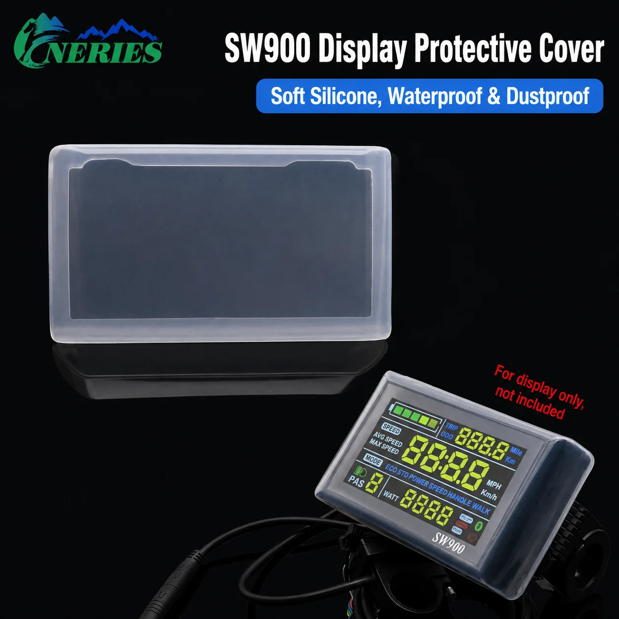 2026 - Silicone Dustproof Rain Cover for SW900 E-Bike LCD Display Transparent Protective Case