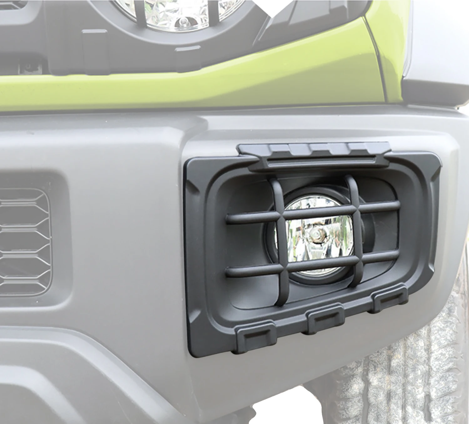 4 قطعة سيارة الجبهة الضباب ضوء مصباح حماية + الخلفية الذيل ضوء أغطية المصابيح لسوزوكي جيمي JB74 2019-2024 الملحقات الخارجية ABS #5