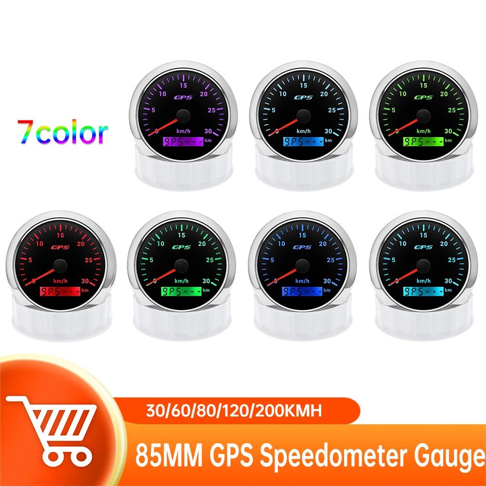 Car Truck Boat Moto GPS Speedometer 30/60/80/120/200KMH  Car Speed Meter with GPS Antenna  for Diesel Engine