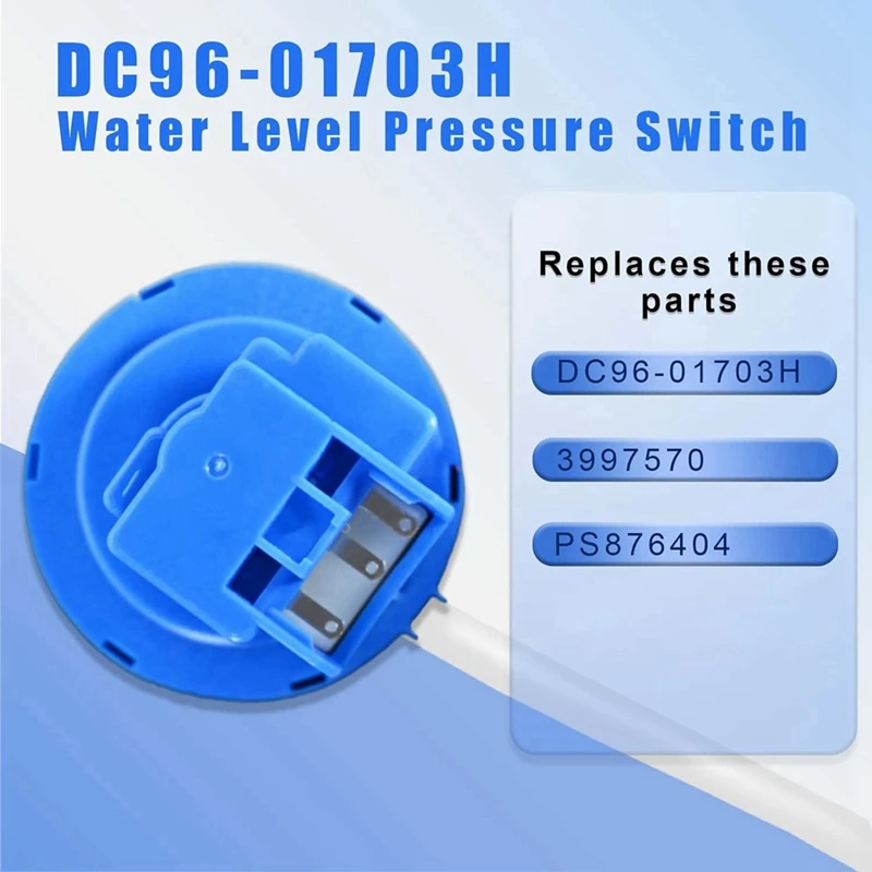 DC96-01703H Washer Water Level Switch For Samsung AP5799898 Washer Sensor Pressure, Fits Models : WA48, WA50, WA52, WA56