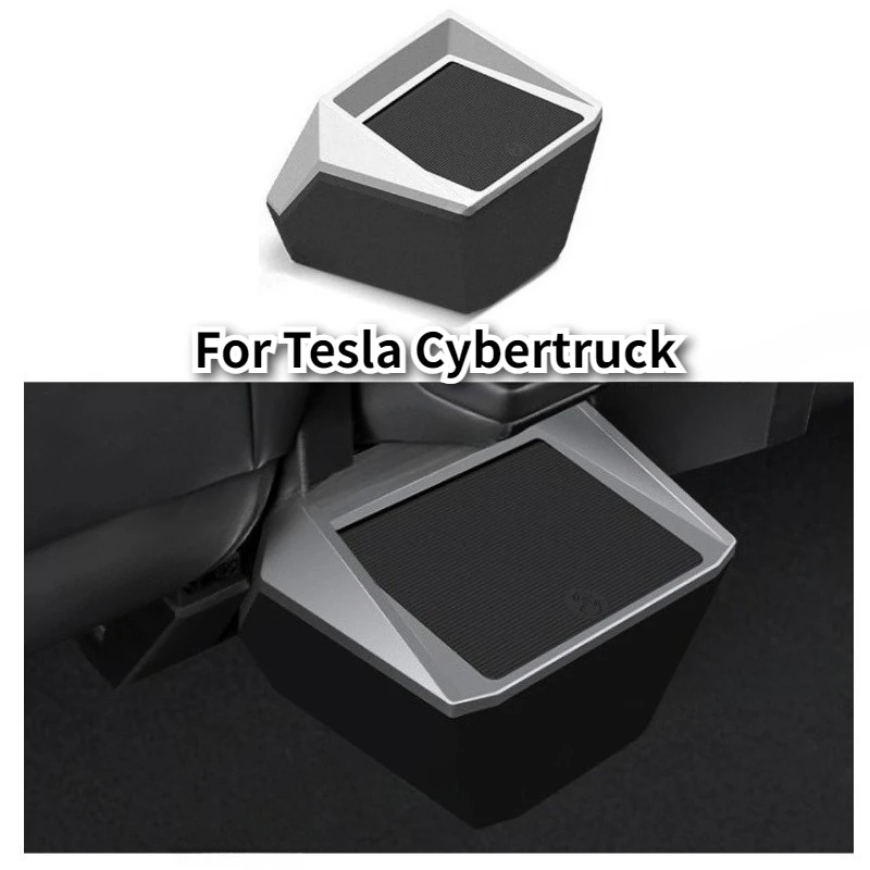 

Rear Seat Storage Box for Tesla Cybertruck 2024-2026 Organizer Center Console Bins Backseat Trash Can Garbage Car Accessories