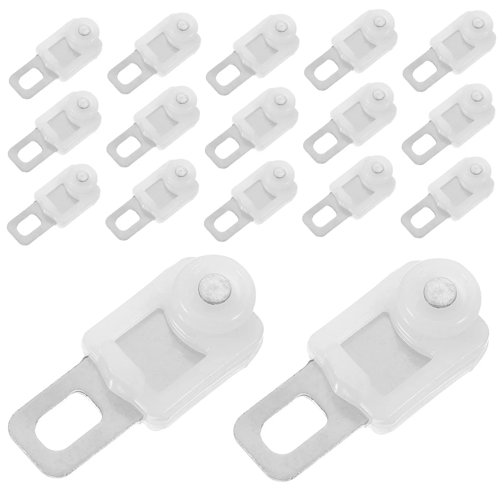 

20Pcs Curtain Track Rollers Heavy Duty Stainless Steel Bearing Smooth Sliding for Bedroom Office Bathroom Kitchen
