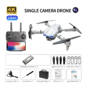 

E99 K3 Pro Mini Foldable RC Quadcopter - Dual Camera Aerial Drone with 4K HD, Hold Mode & LED Lights | WIFI Remote Control Toy