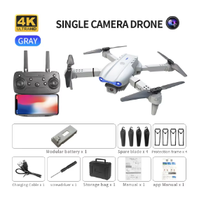 E99 K3 Pro Mini Foldable RC Quadcopter  - Dual Camera Aerial Drone with 4K HD, Hold Mode & LED Lights | WIFI Remote Control Toy