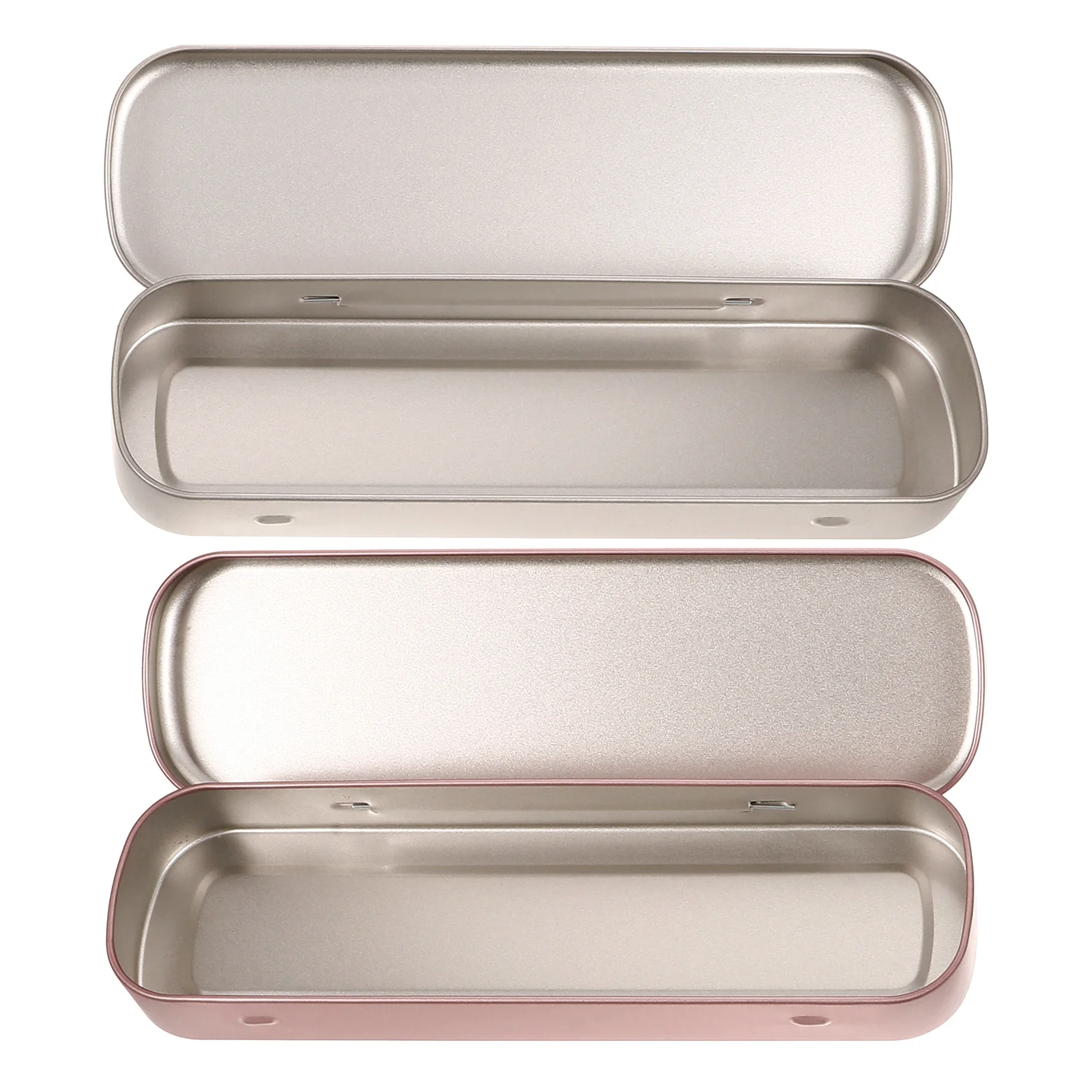 

2pcs Metal Pencil Cases Portable Kids Boxes Anti-Scratch Stationery Storage Organizers For Office Practical