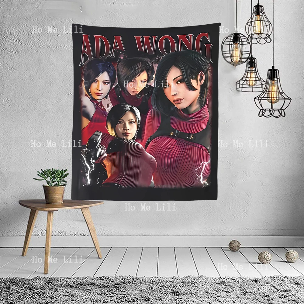 Ada Wong Vintage Homage Graphic Wall Aesthetic Tapestry For Bedroom Living Room Dorm