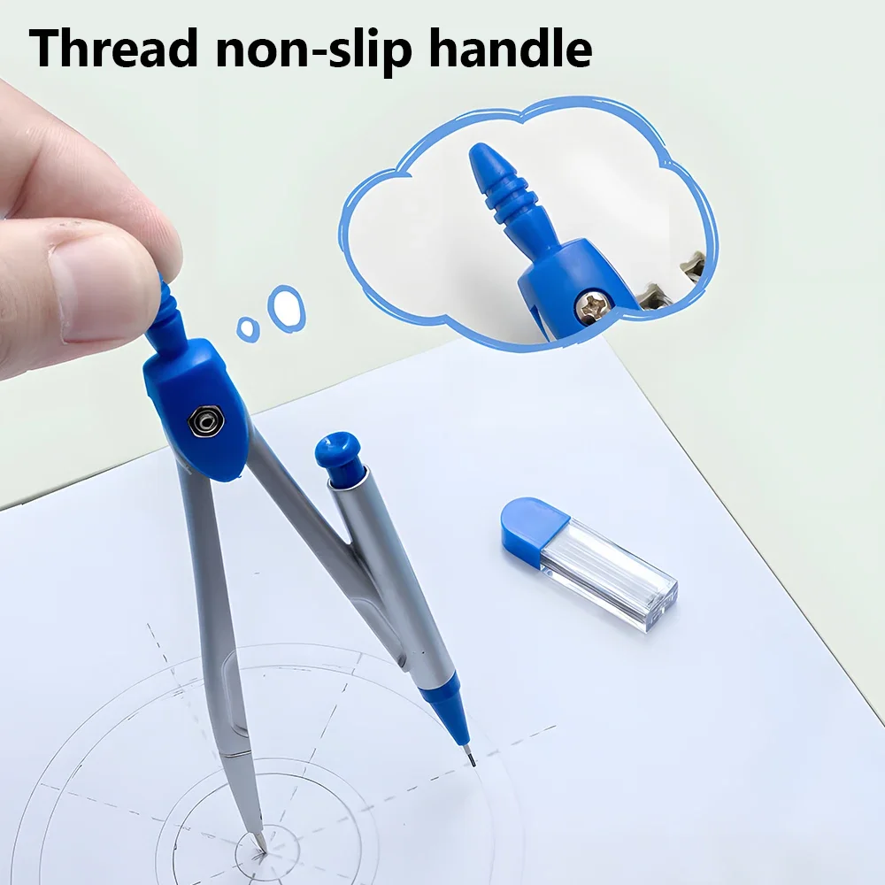 M&G 1 Set Metal Compass Design Drawings Engineering Instruments Tools Office School Student Supplies with Box and Pencil Refill