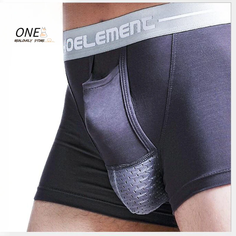 

Men's Bullet Separation Underwear Scrotum Support Bag Physiological Health Boxer Modal U Convex Separation Boxer