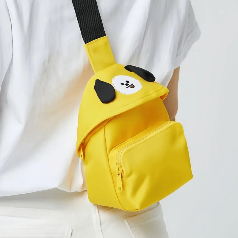 Kawaii Anime Bt21 New Mini Diagonal Cross Bag Tata Chimmy Cooky Y2K Student Cute Shoulder Bag Multi-functional Backpack