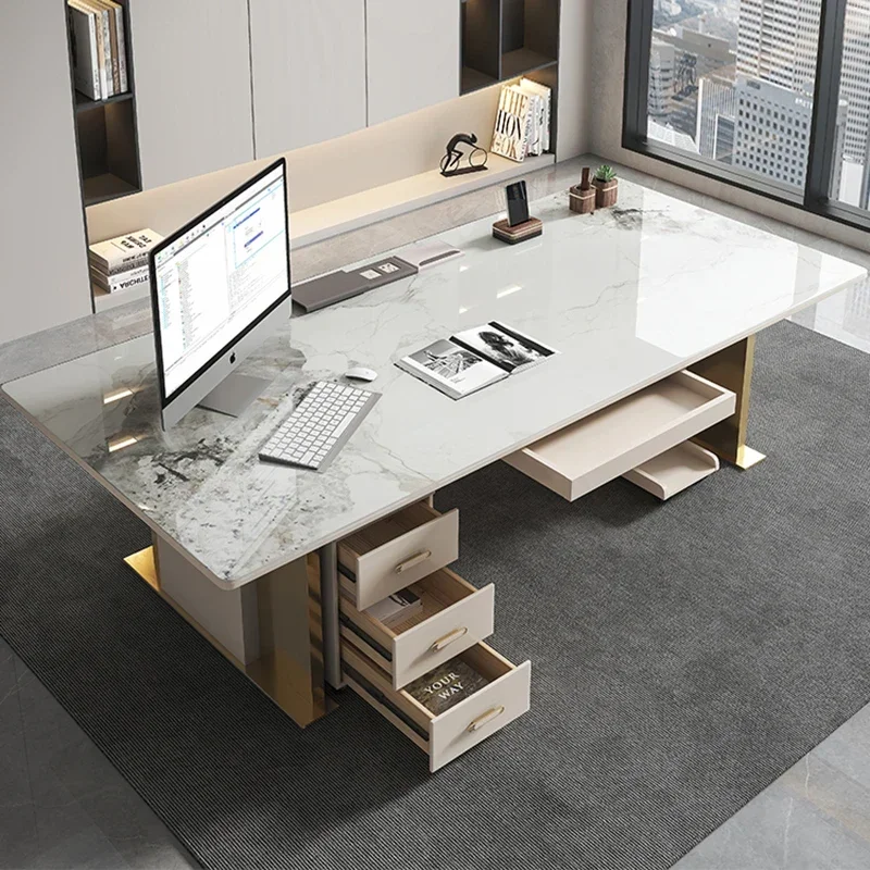 Makeup Kids Reception Desks Writing Wooden Wood Supplies Gaming Desk L Shape Cheap Boss Table Biurko Gamingowe Furniture