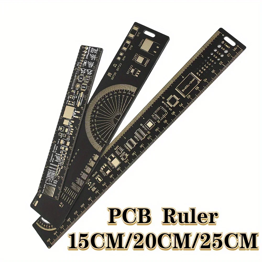 15cm 20cm 25cmPCB Reference Ruler  Multi-functional Measuring Tool Capacitor Chip IC SMD Diode Transistor Electronic Kit