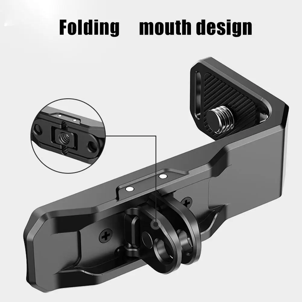 Black For Insta360 X4/X3 Magnetic Metal Horizontal L-shaped Bracket Magnetic Shooting Stand Mounting Bracket Camera Accessories