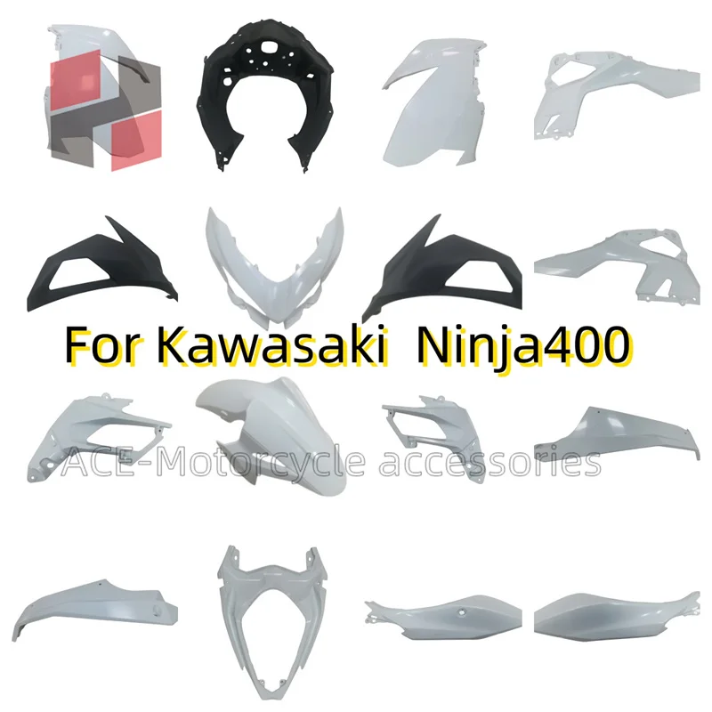 Kit de carenado trasero izquierdo y derecho para motocicleta Kawasaki Ninja 400, piezas de plástico sin pintar, Ninja400 2018 - 2019 - 2023