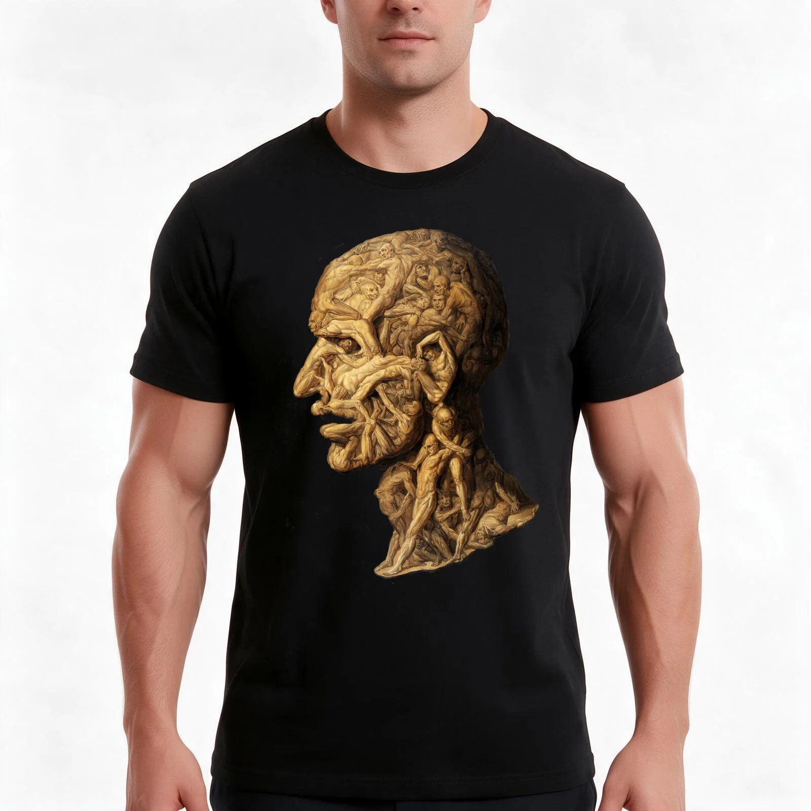 HD Testa anatomica, restored, by Filippo Balbi (1806 - 1890) T-Shirt, Summer Casual Cotton Tee, Oversized Streetwear Tops
