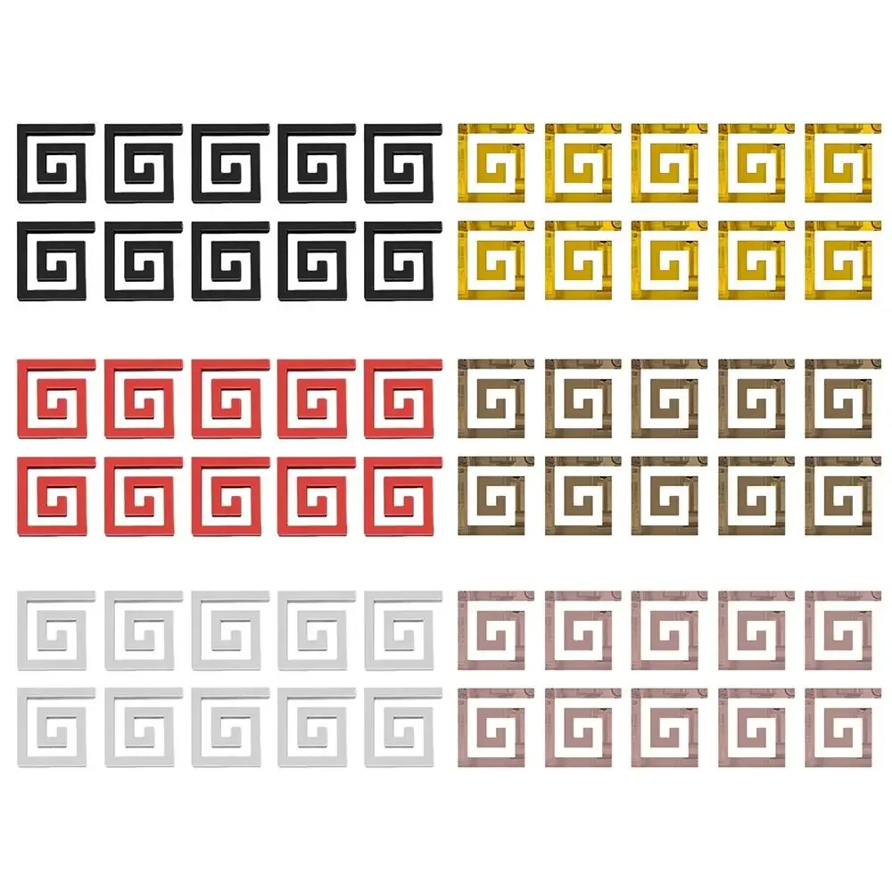 10 pz Specchio 3D Autoadesiva Girovita Autoadesiva 10x1 0/5x5/16x16 cm Adesivo Da Parete FAI DA TE Materiale Acrilico Striscia Decorativa