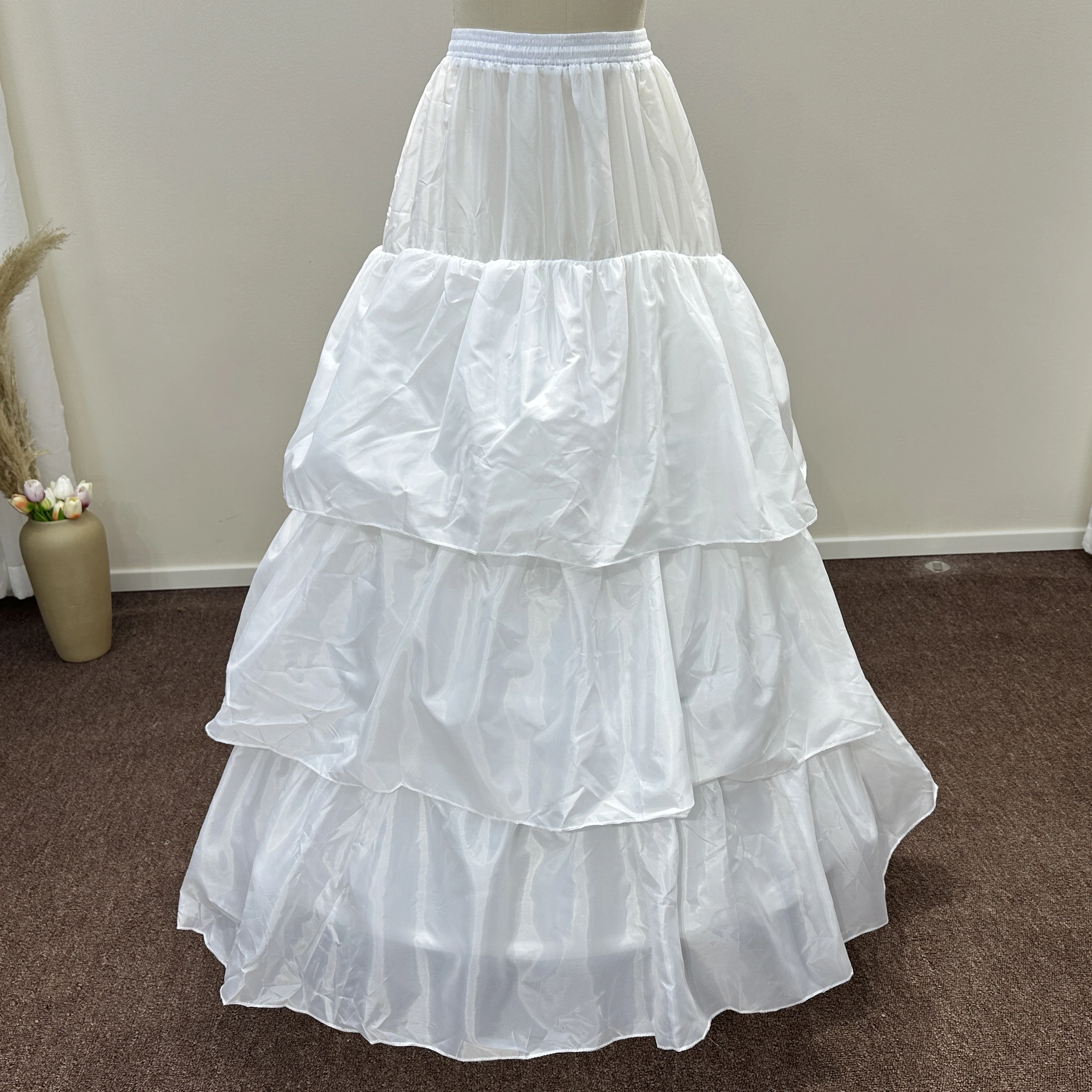 

BABYONLINE 3-слойная белая нижняя юбка для взрослых, кринолиновая нижняя юбка для свадебного платья, пышная объемная нижняя юбка в стиле Лолиты