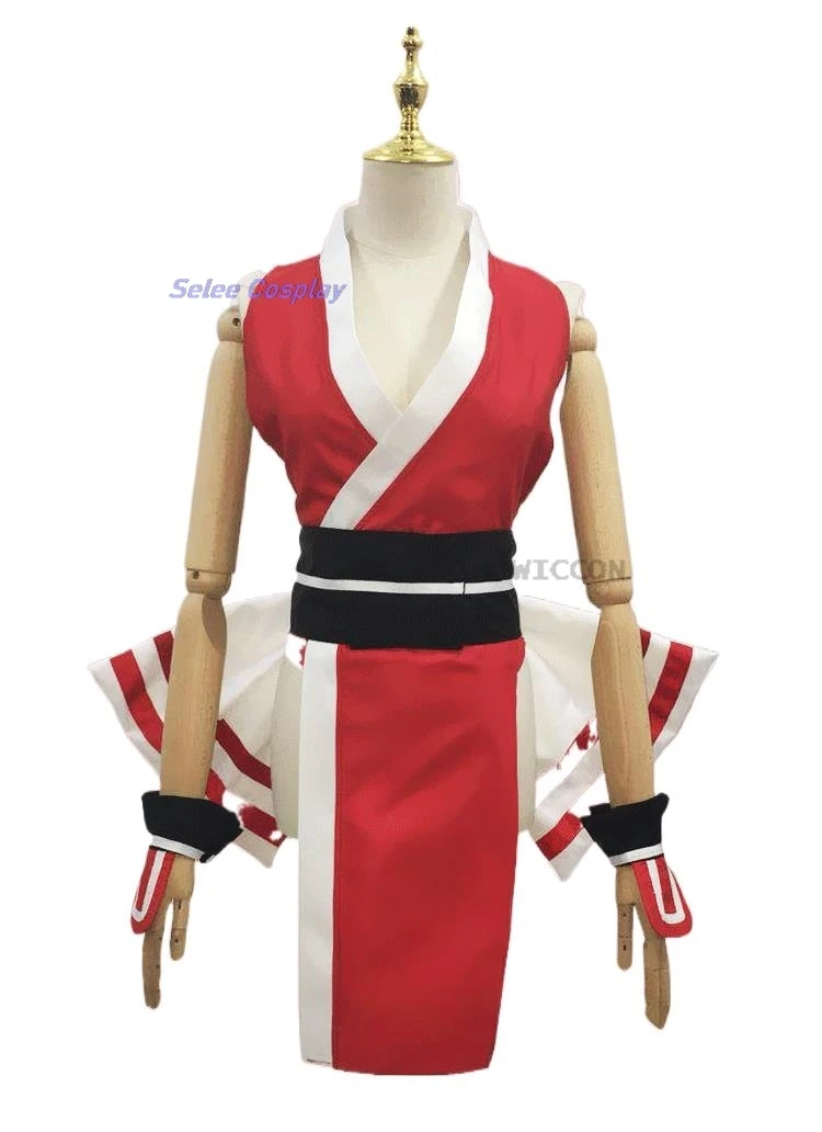 Fighter Mai Shiranui Cosplay Costume Wig Game KoF Mai Role Play Sexy Outfit Kungfu Halloween Fancy Women Dress Party Suit