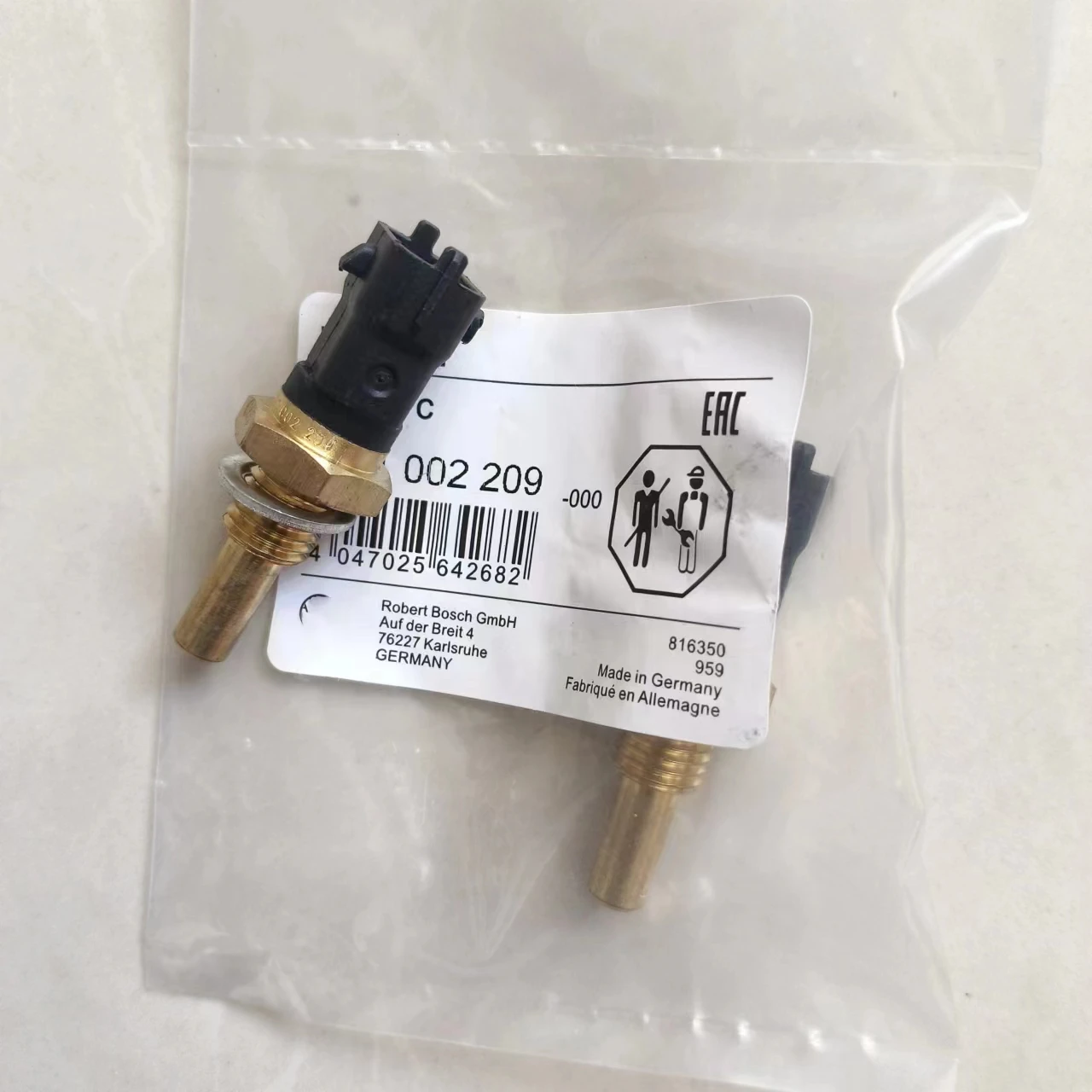 Sensor de temperatura do refrigerante BOSCH, 0281002209, 0 281 002 209