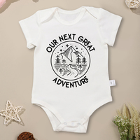 OUR NEXT GREAT ADVENTURE Baby Boy Bodysuits Cotton Summer Outdoor Play High Quality Toddler Romper Cheap Dropshipping