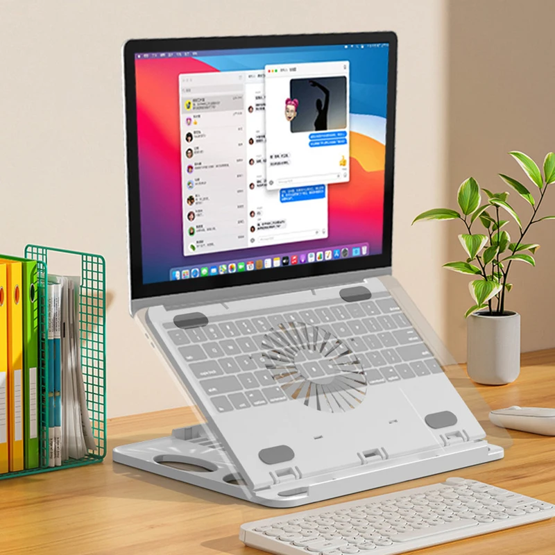 Neuer faltbarer Laptop-Riser-Ständer 8 Grad 360 °   Verstellbare ABS-Tablet-Halterung, rutschfester Kühlständer, Notebook-Halter