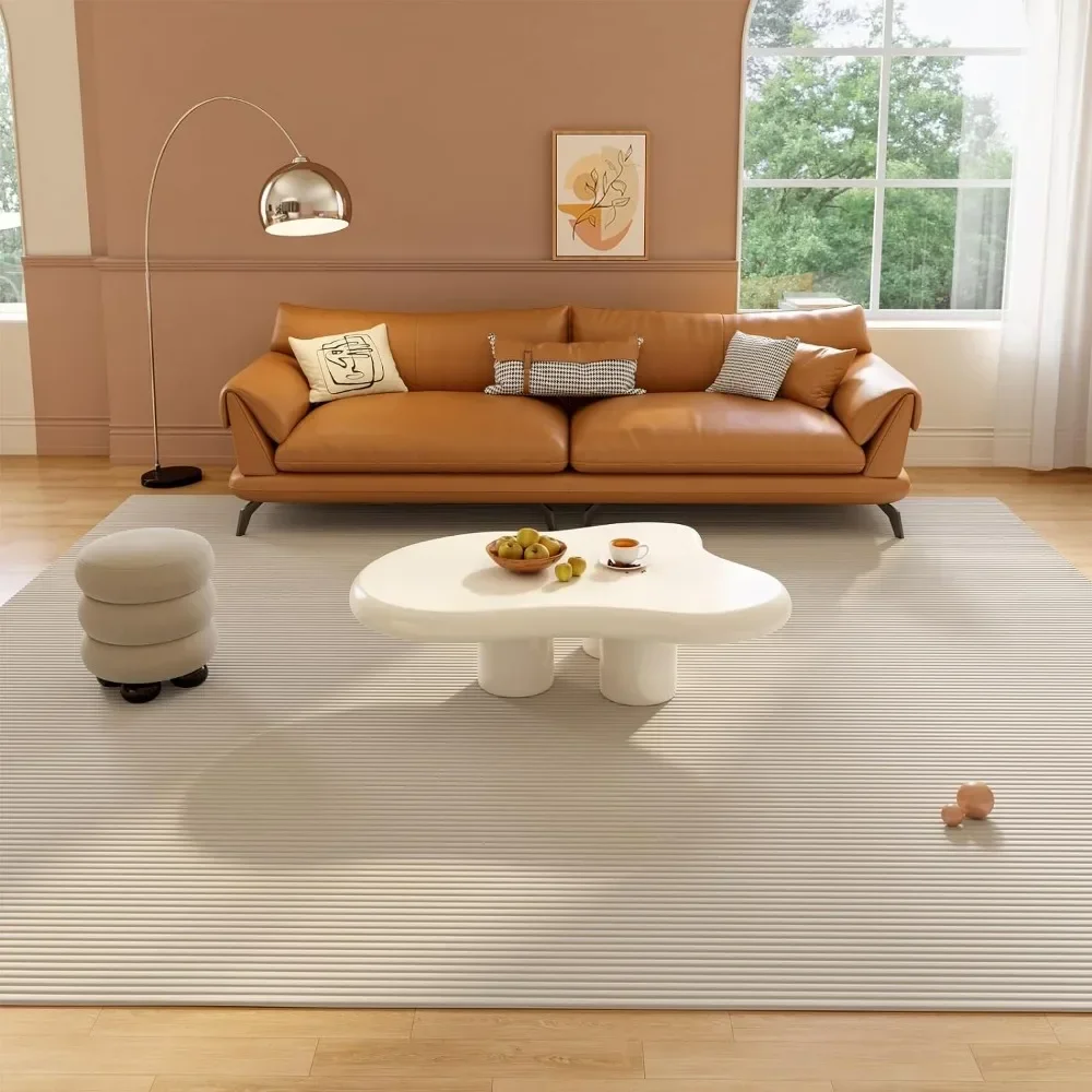 

Cloud Coffee Table, Modern White Coffee Table for Living Room, Cute Irregular Indoor Tea Table with 3 Legs